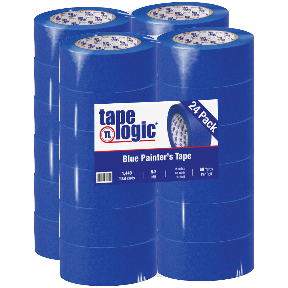 Tape Logic 3000 Painters Tape, 3in Core, 2in x 180ft, Blue, Case Of 24