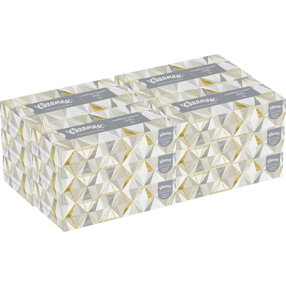 Kimberly-Clark Professional 2-Ply Facial Tissue, 125 Sheets Per Box, Case Of 12 Boxes