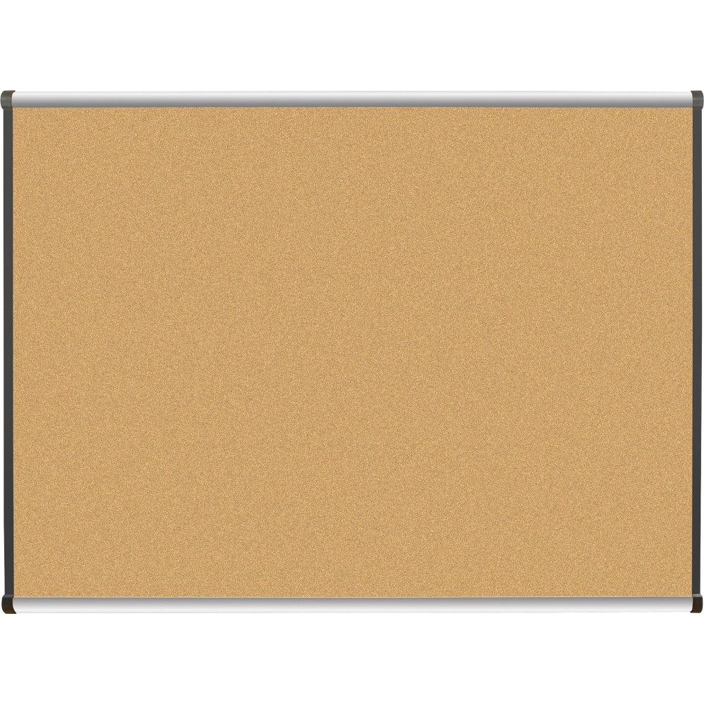 Lorell Satin Bulletin Board, 48in x 36in, Aluminum Frame With Silver Finish
