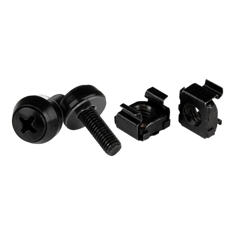 StarTech.com M5 x 12mm - Screws and Cage Nuts - 100 Pack, Black - M5 Mounting Screws & Cage Nuts for Server Rack & Cabinet