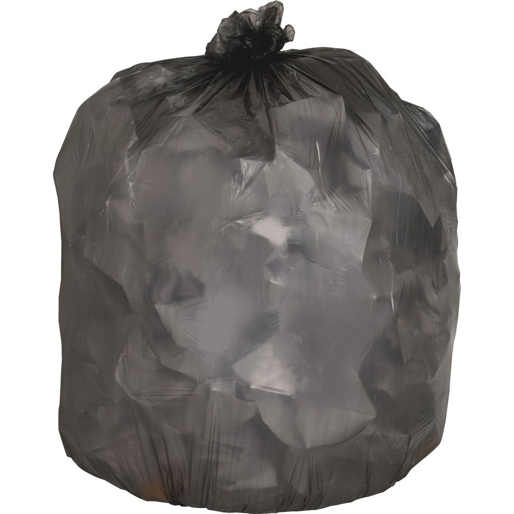 Genuine Joe Linear Low-Density Trash Liners, 56 Gallons, 43in x 48in, Black, Box Of 200