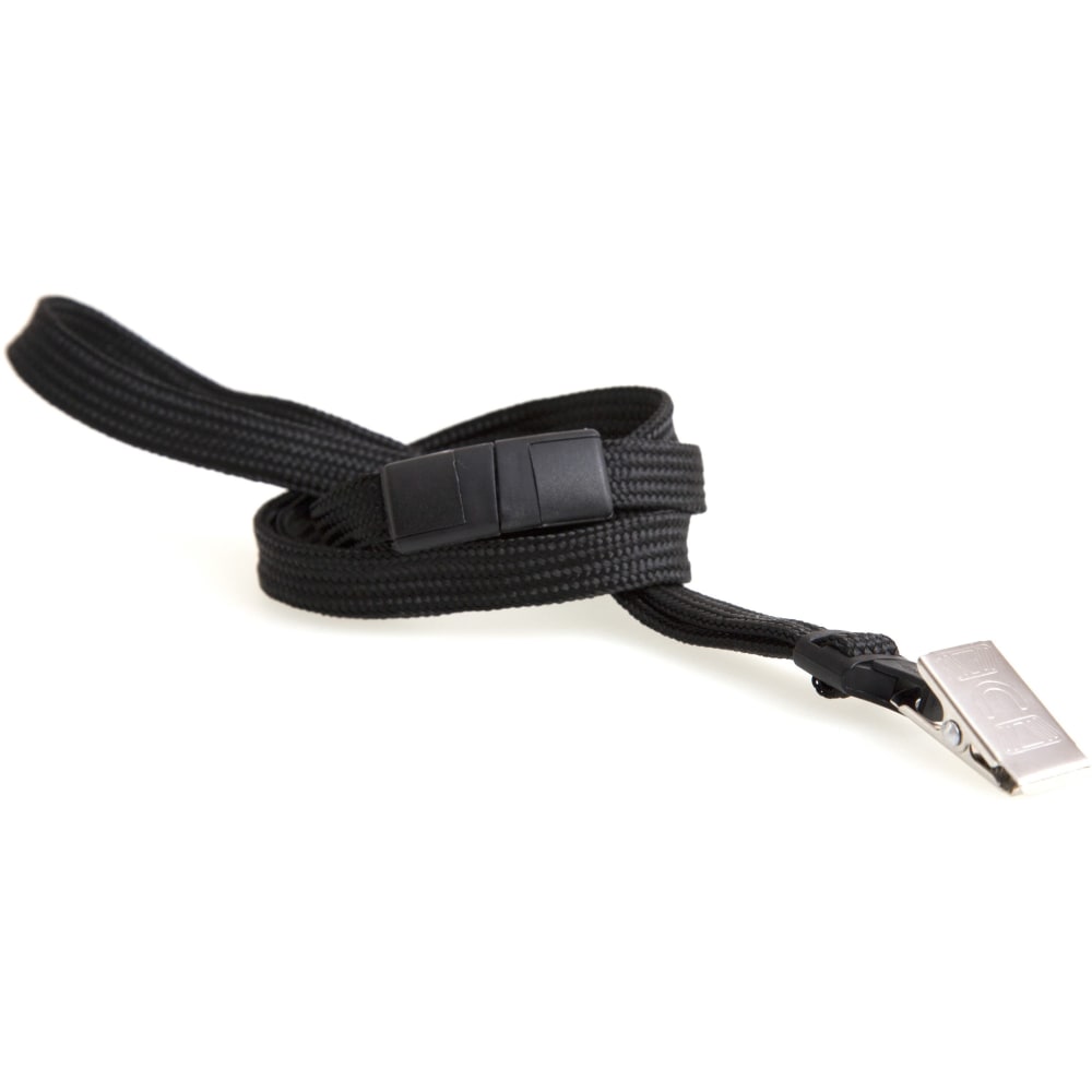 Baumgartens Safety Breakaway Lanyard, 36in Long, Black, Pack Of 12