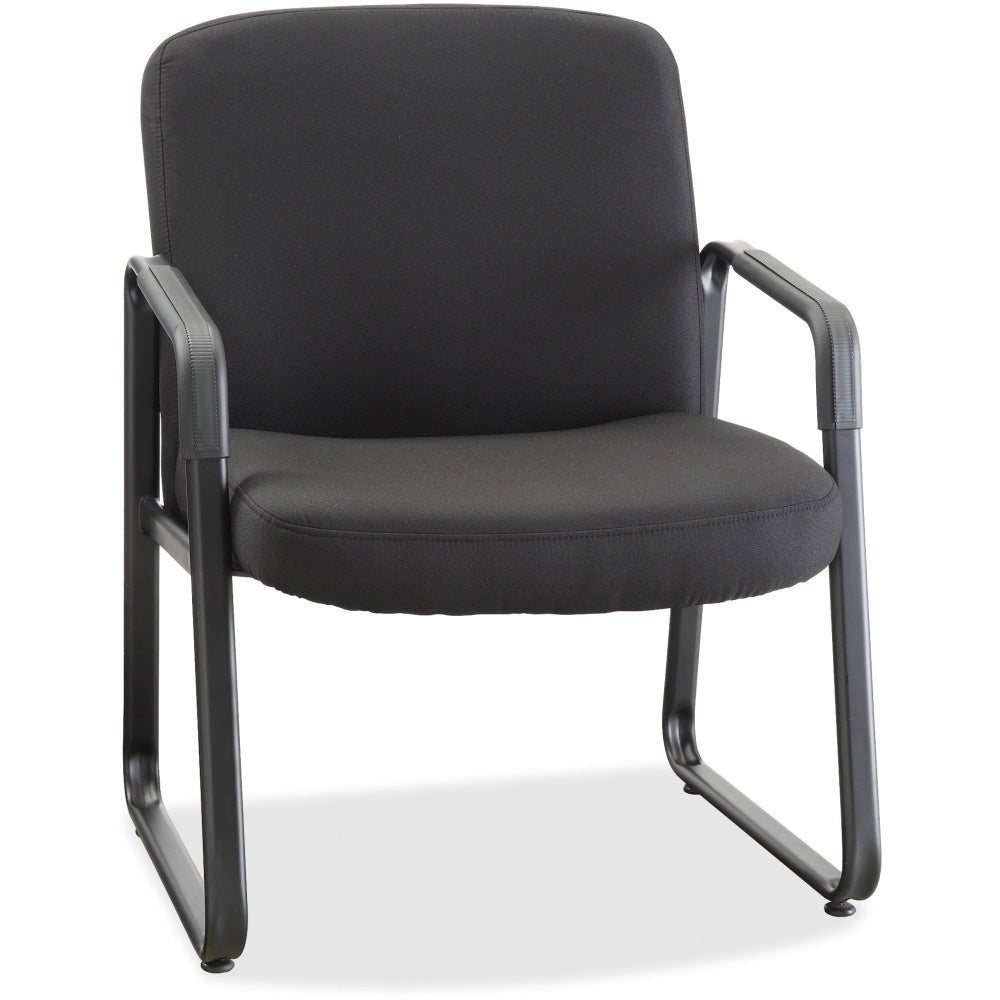 Lorell Big and Tall Fabric Guest Chair, Black