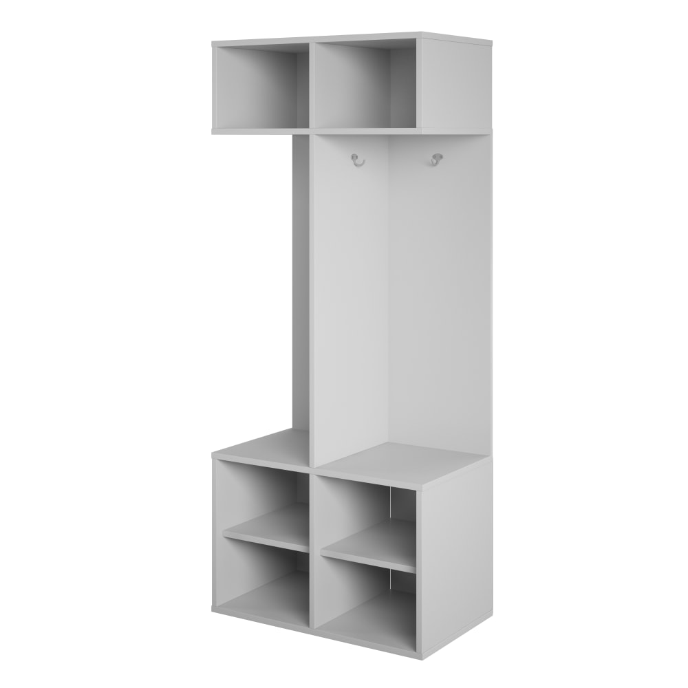 Ameriwood Home Nathan Kid's 6-Cube Storage Unit, 56-5/8inH x 23-5/8inW x 14inD, Gray