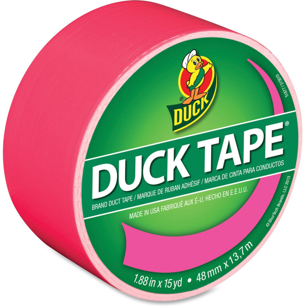 Duck Brand Color Duct Tape - 15 yd Length x 1.88in Width - 1 / Roll - Pink