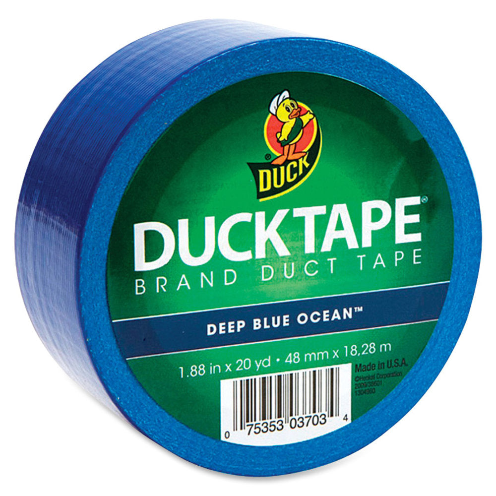 Duck Brand Brand Color Duct Tape - 20 yd Length x 1.88in Width - 1 / Roll - Blue