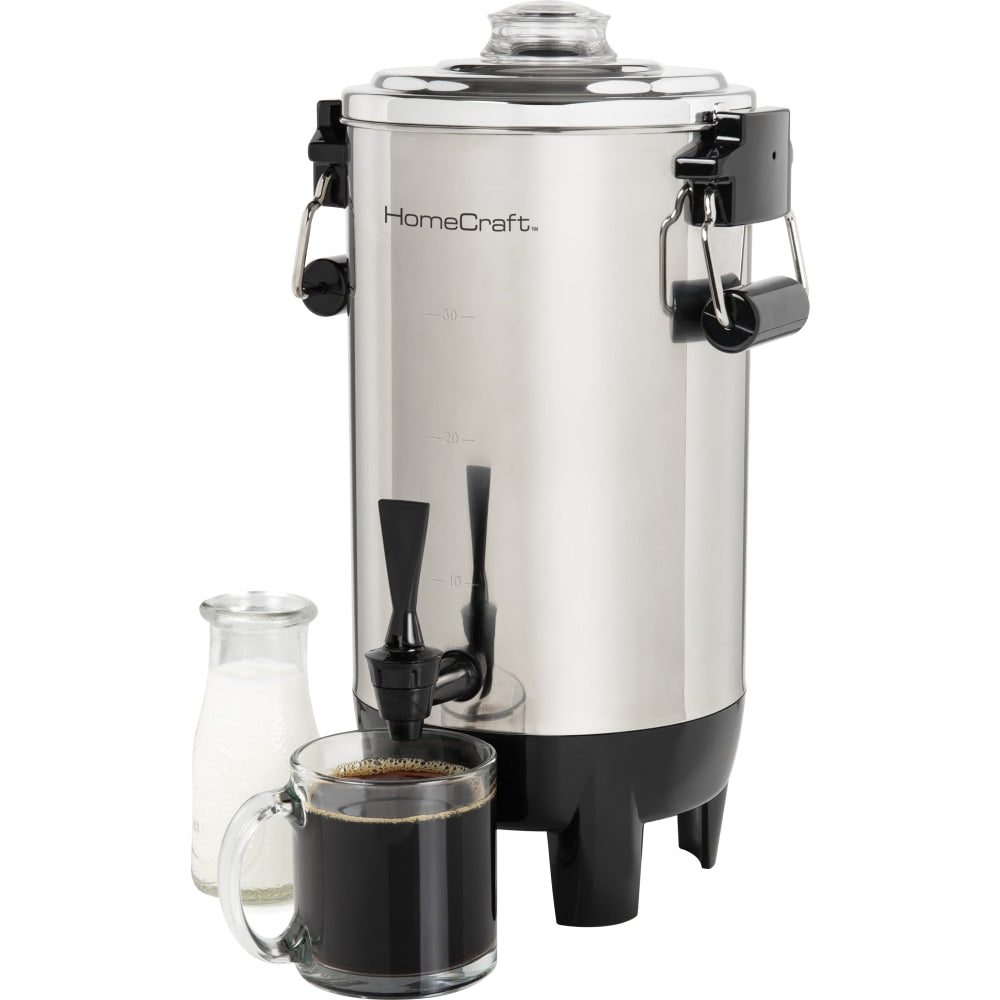 Nostalgia Electrics HomeCraft Quick-Brewing 1,000-Watt Automatic 30-Cup Coffee Urn, Stainless Steel