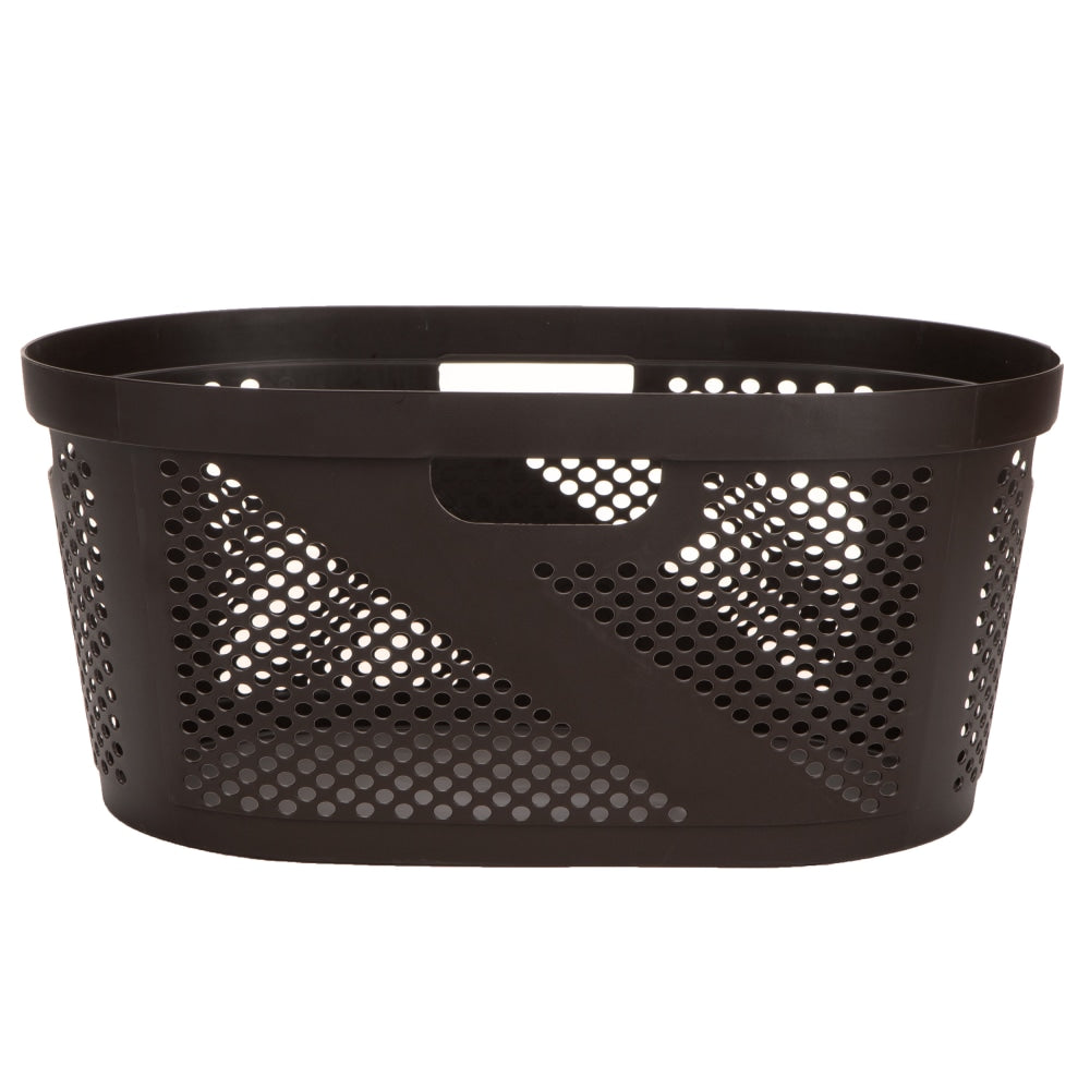 Mind Reader 40L Laundry Basket Clothes Hamper, 23inL x 14.5inW x 10.5inH, Brown