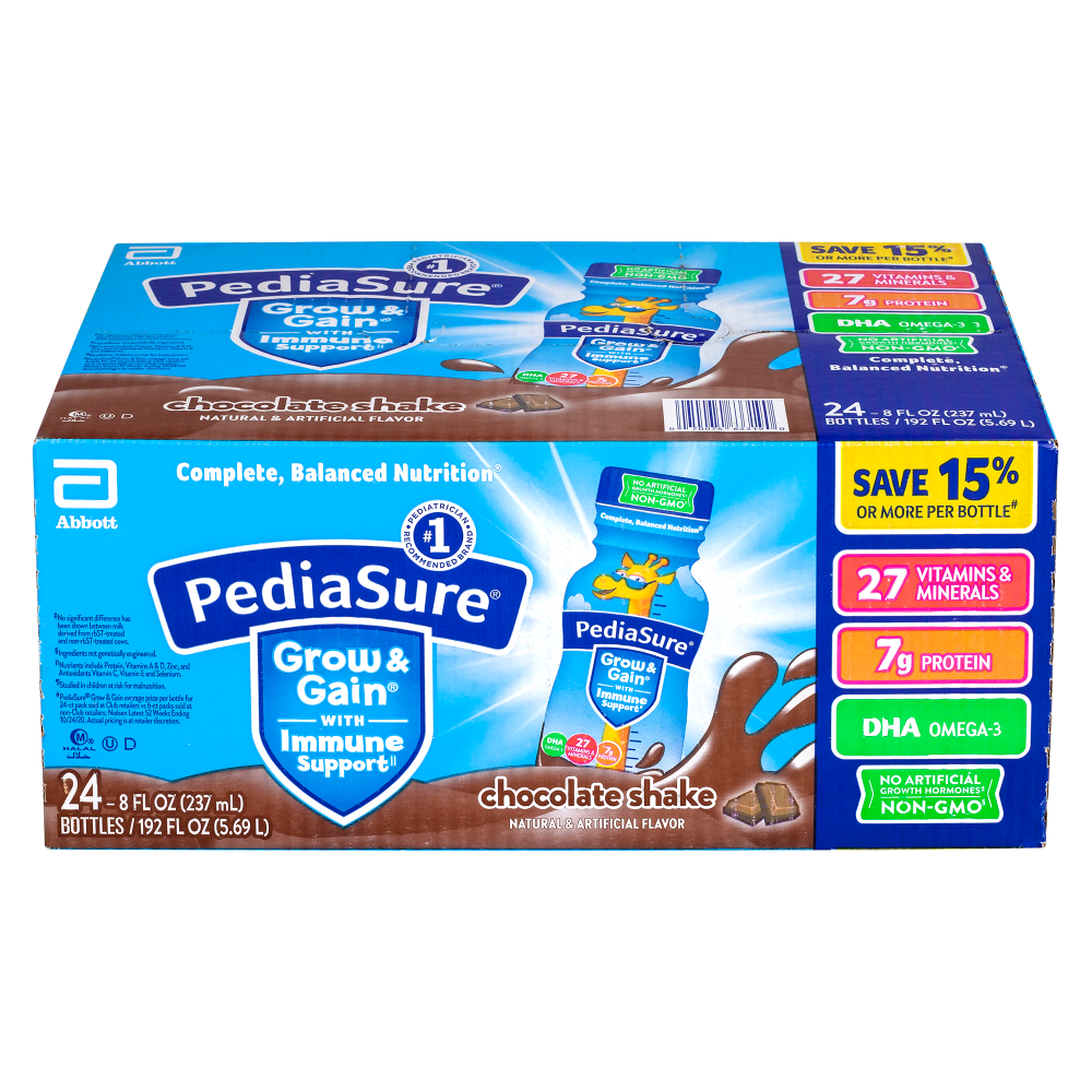 PediaSure Chocolate Shakes, 8 Oz, Pack Of 24 Shakes
