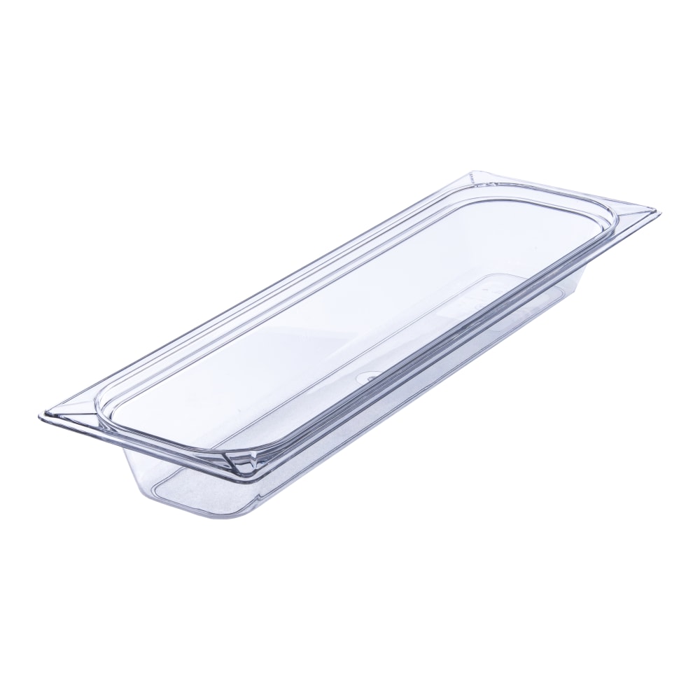 StorPlus 1/2-Size Plastic Food Pans, 2 1/2inH x 6 1/4inW x 20 3/4inD, Clear, Pack Of 6