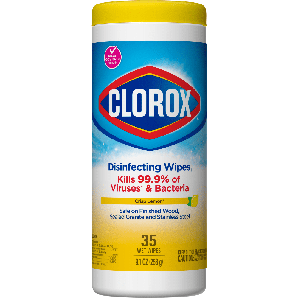 Clorox Disinfecting Wipes, 7in x 8in, Citrus Blend Scent, Canister Of 35