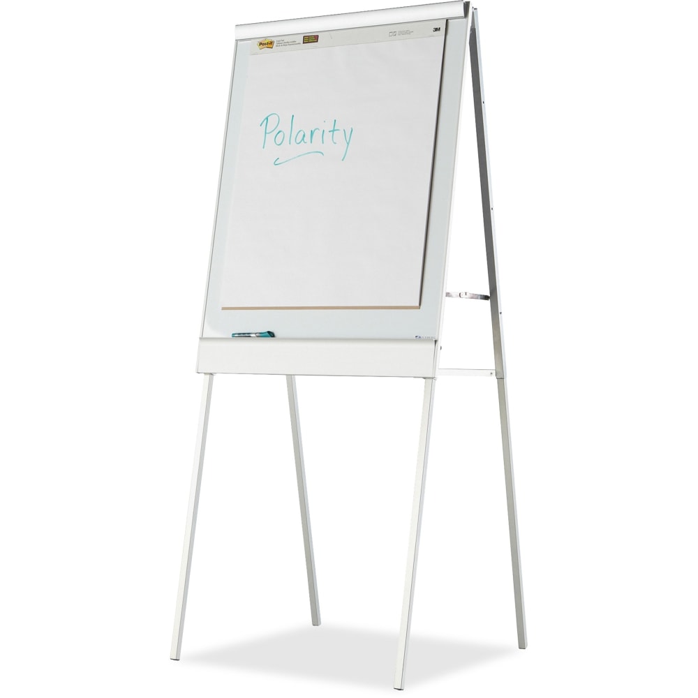 Iceberg Polarity Magnetic Presentation Flipchart Easel with Dry-erase Surface - 30in (2.5 ft) Width x 38in (3.2 ft) Height - White Steel Surface - Metal Frame - Rectangle - Floor Standing - 1 Each