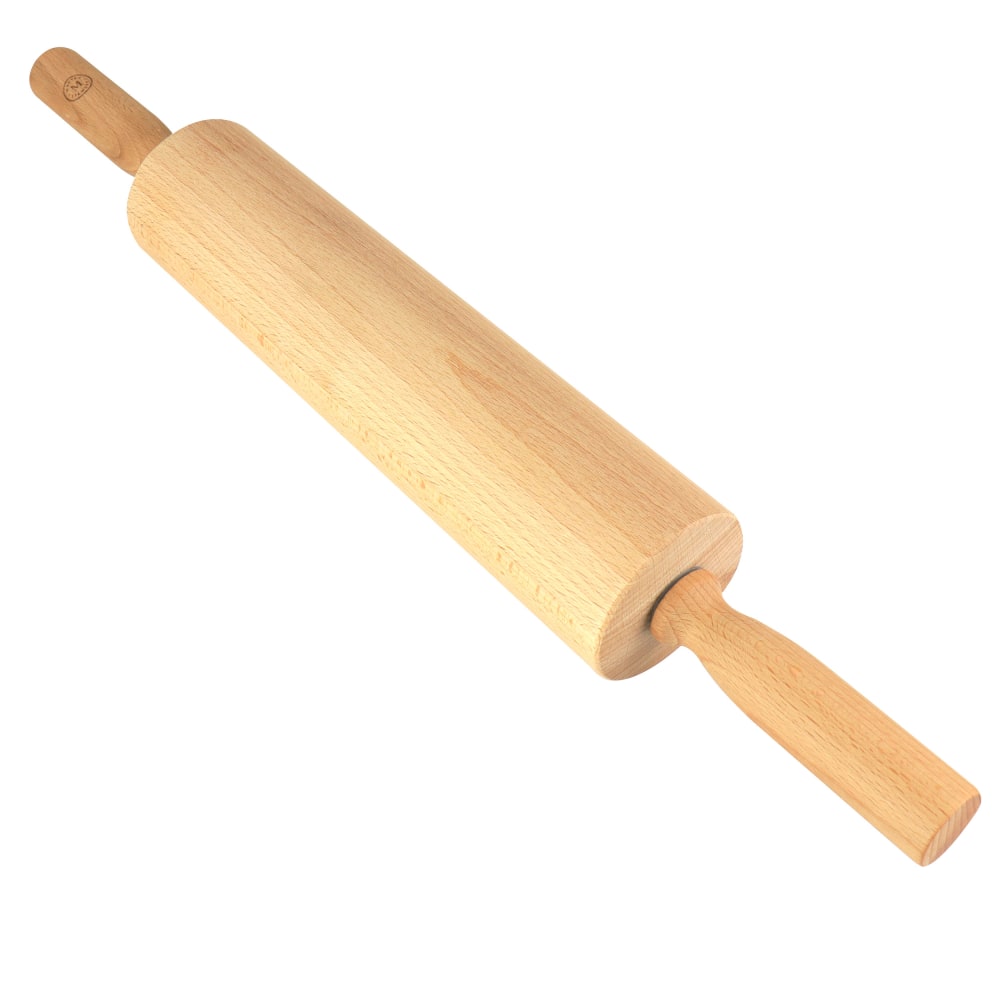 Martha Stewart Beech Wood Rolling Pin, Brown