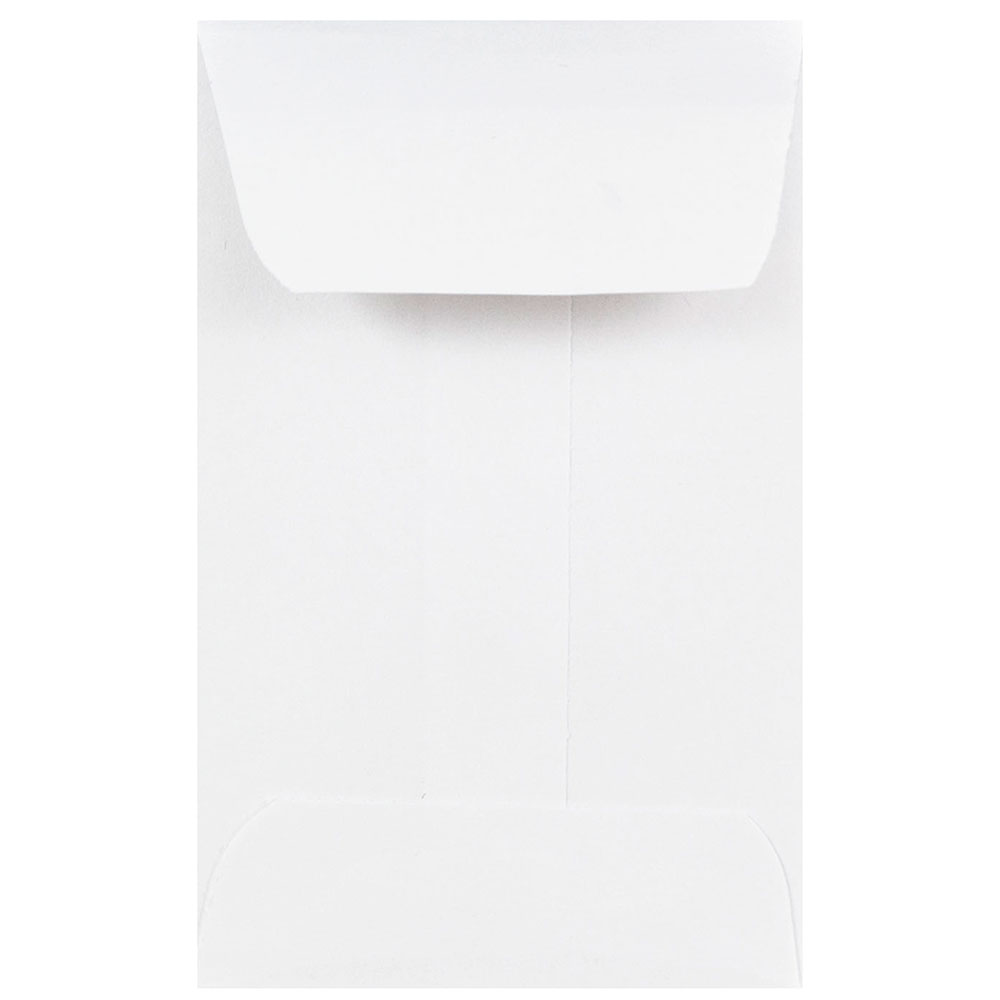 JAM Paper Coin Envelopes, #1, Gummed Seal, White, Pack Of 50 Envelopes