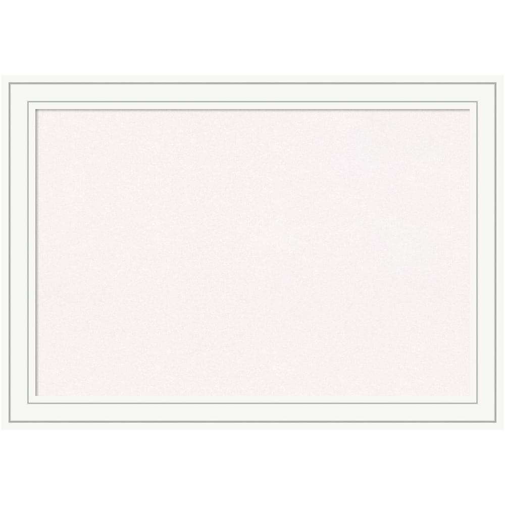 Amanti Art Cork Bulletin Board, 41in x 29in, White, Craftsman White Wood Frame