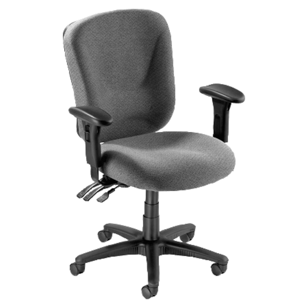 Lorell Accord Series Mid-Back Fabric Task Chair, Gray