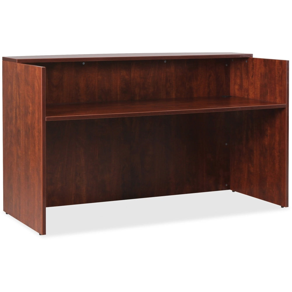 Lorell Essentials 35-7/16inW Reception Computer Desk, Cherry