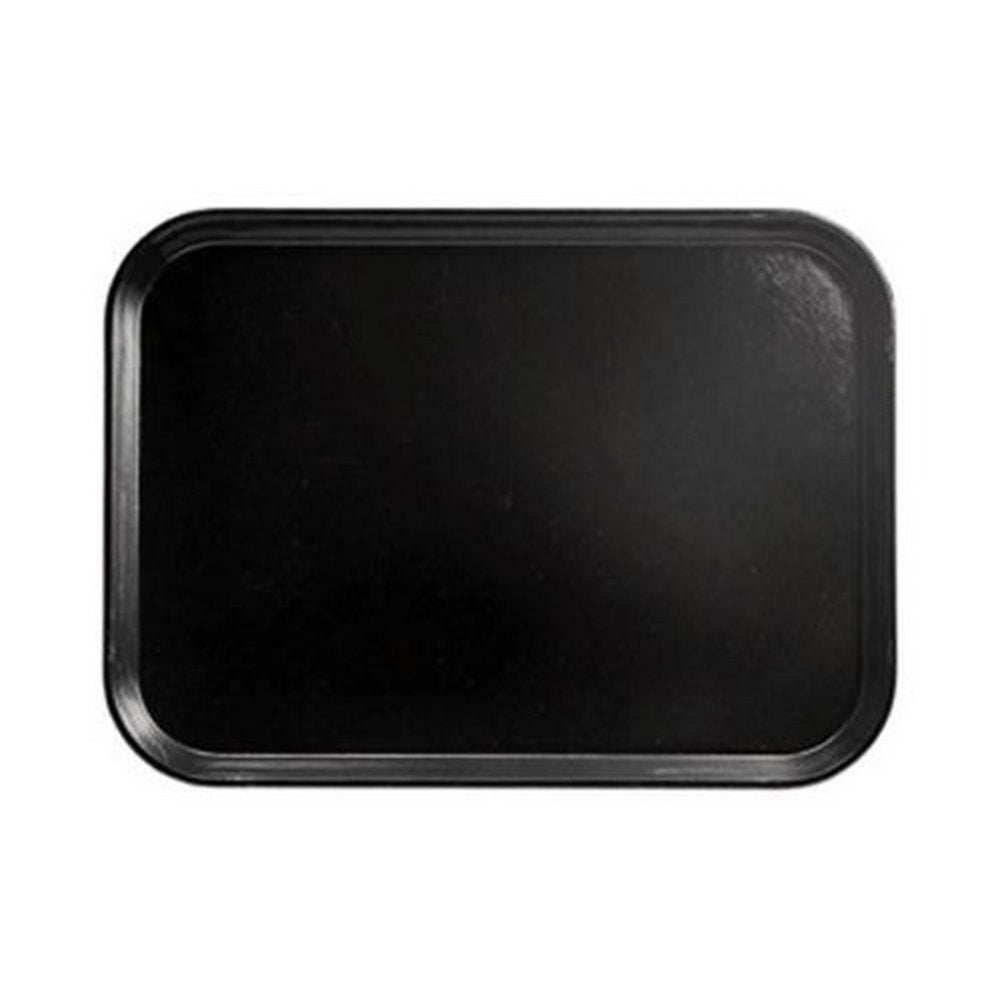 Cambro Polytread Rectangular Serving Tray, 14in x 18in, Black