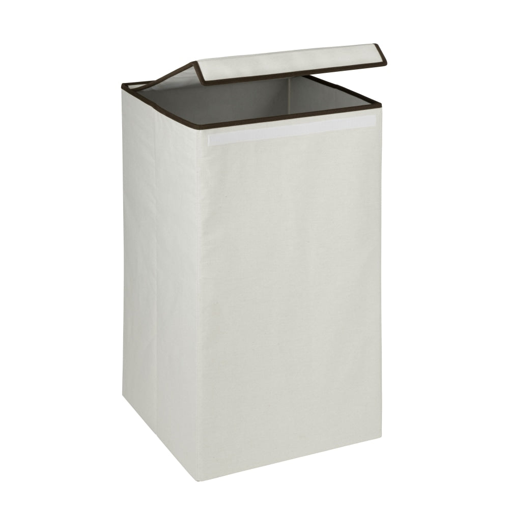 Honey-Can-Do Square Collapsible Laundry Hamper with Lid, 24 1/2in, Natural
