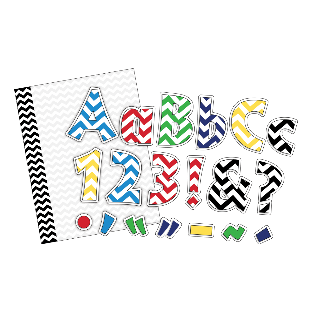 Barker Creek 305-Piece Letter Pop-Out/Paper Set, Chevron Nautical