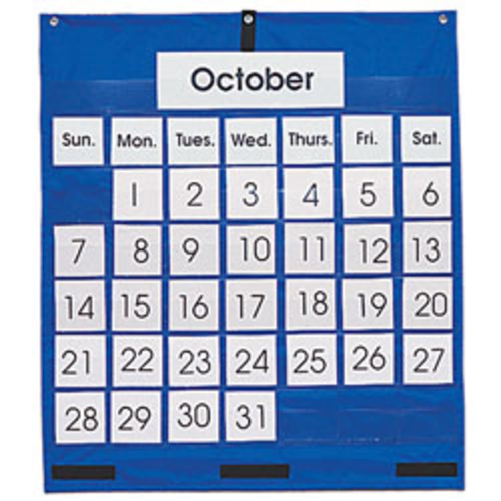 Carson-Dellosa Pocket Chart, 25in x 28 1/2in, Monthly Calendar