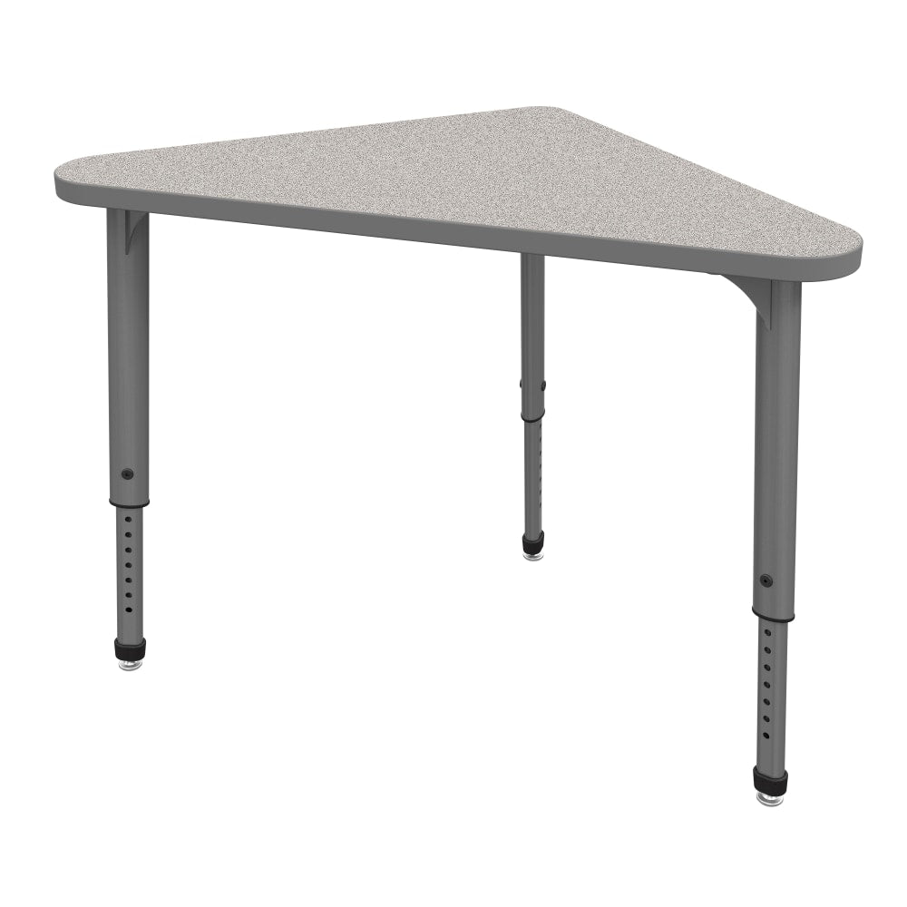 Marco Group Apex Series Adjustable Triangle 41inW Student Desk, Gray Nebula/Gray
