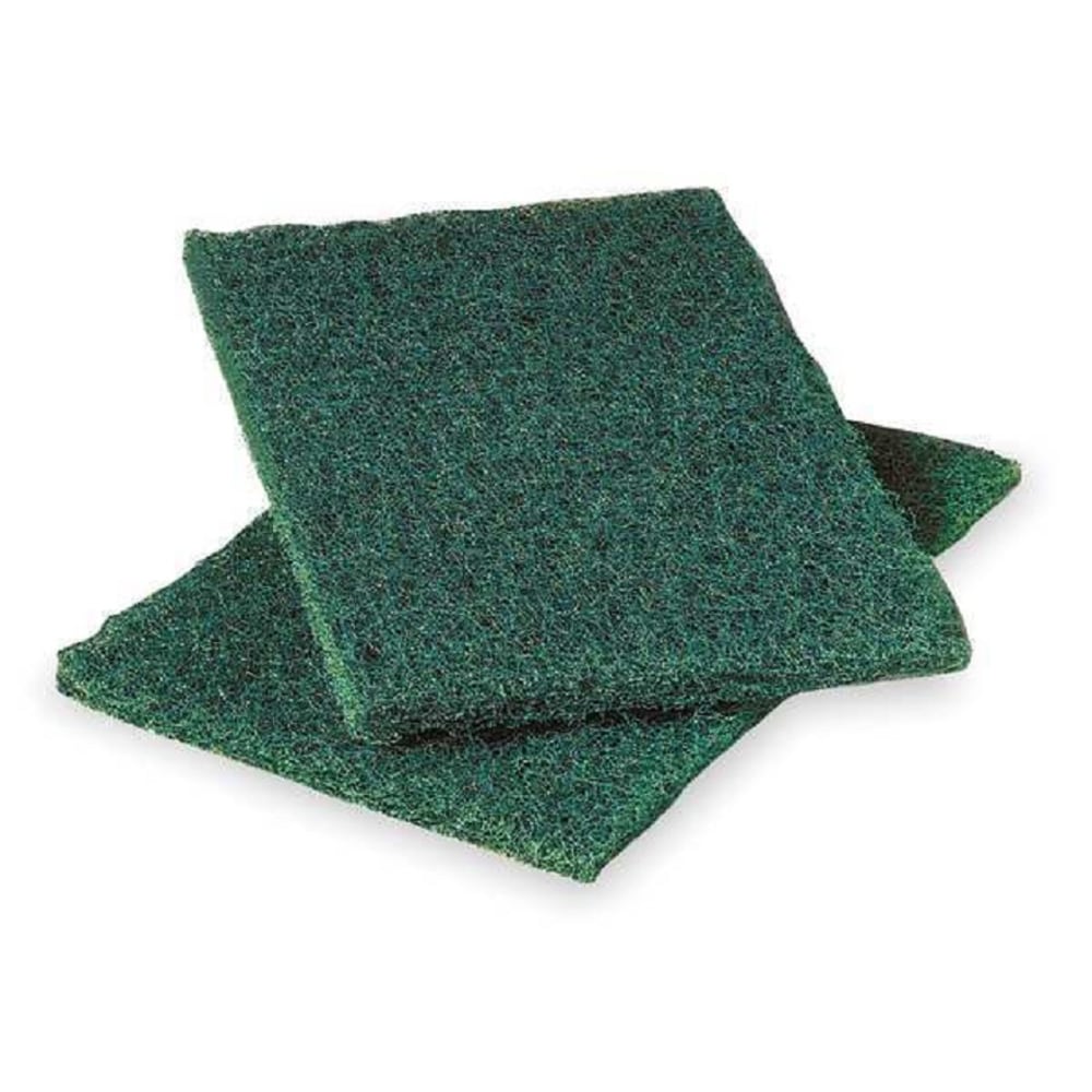 Boardwalk Scour Pad - 15/Carton - Fiber, Resin?, Mineral? - Green