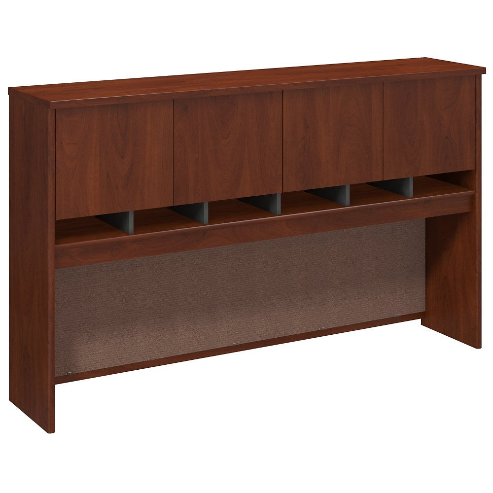 Bush Business Furniture Components 4 Door Hutch, 72inW, Hansen Cherry/Graphite Gray, Standard Delivery