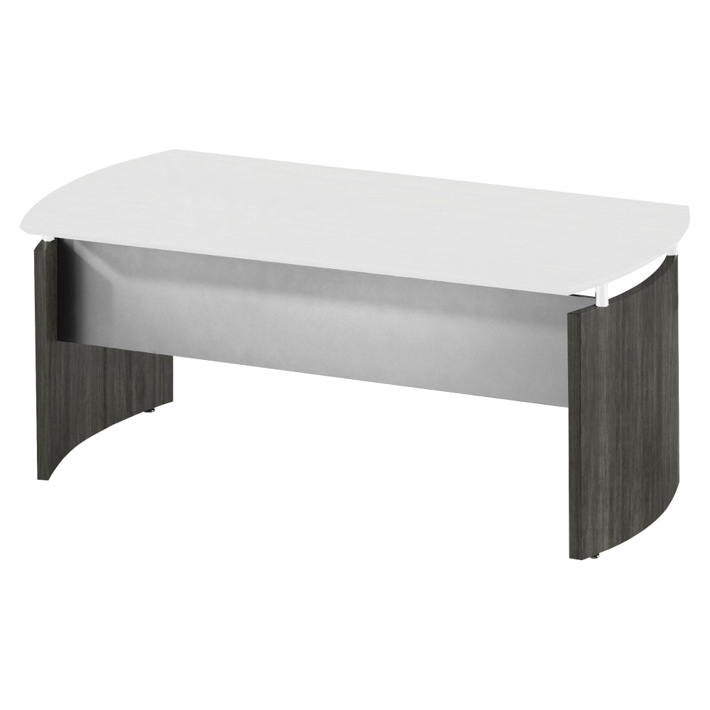 Mayline Desk Base - 1in x 29.7in x 1in x 26in - Beveled Edge - Finish: Gray Steel Laminate - Water Resistant, Stain Resistant, Abrasion Resistant, Durable, Modesty Panel, Leveling Glide