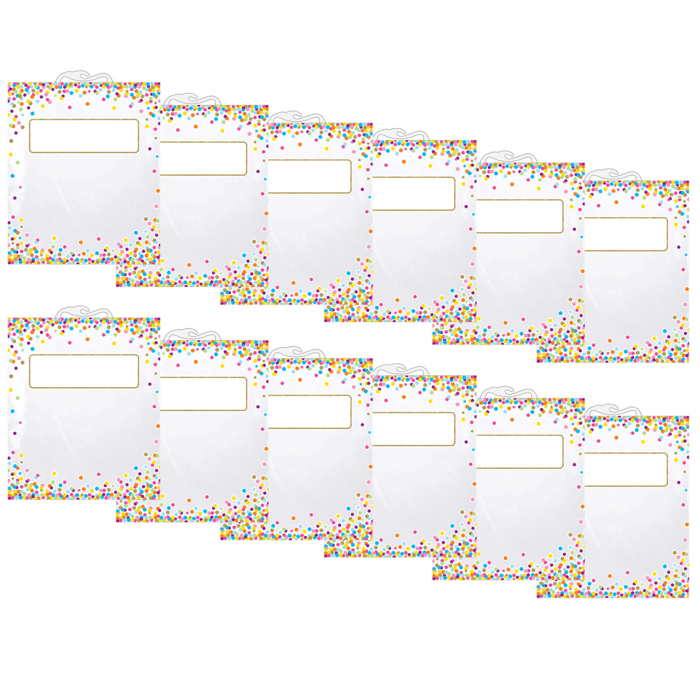 Ashley Productions Hanging Confetti Pattern Storage Bags, 10-1/2in x 12-1/2in, 6 Bags Per Pack, Set Of 2 Packs