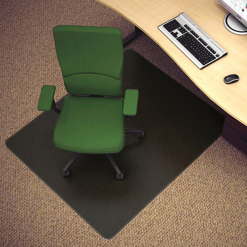 Deflecto EconoMat Vinyl Chair Mat For Hard Floors, Rectangular, 46inW x 60inD, Black