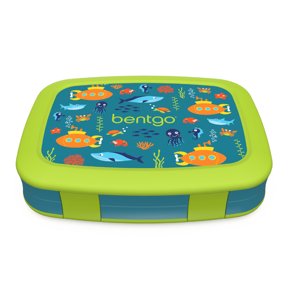 Bentgo Kids Lunch Box, 2inH x 6-1/2inW x 8-1/2inD, Submarine