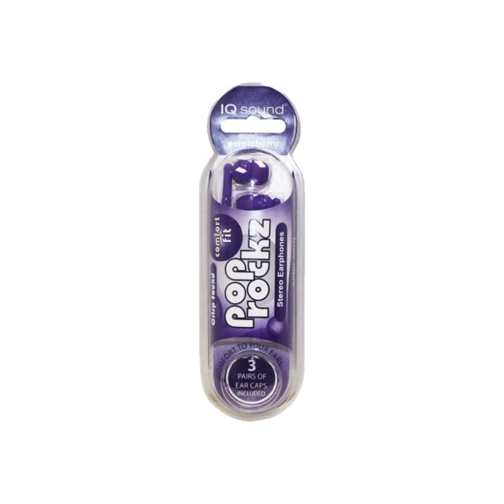 IQ Sound IQ-106 Pop Rockz - Earphones - in-ear - wired - 3.5 mm jack - purple berry