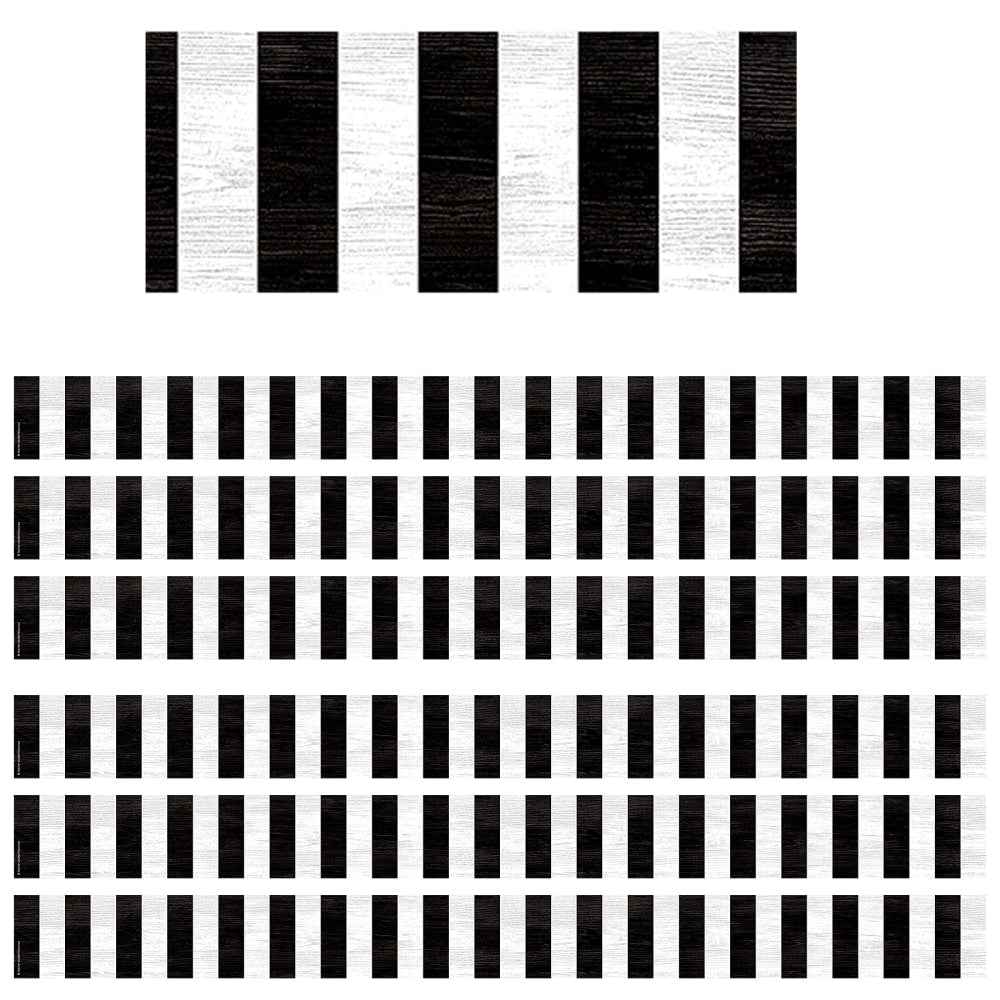 Teacher Created Resources Border Trim, Modern Farmhouse Black Stripes, 35', Set Of 6 Packs