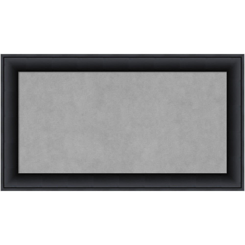 Amanti Art Magnetic Bulletin Board, Steel/Aluminum, 27in x 15in, Nero Black Wood Frame