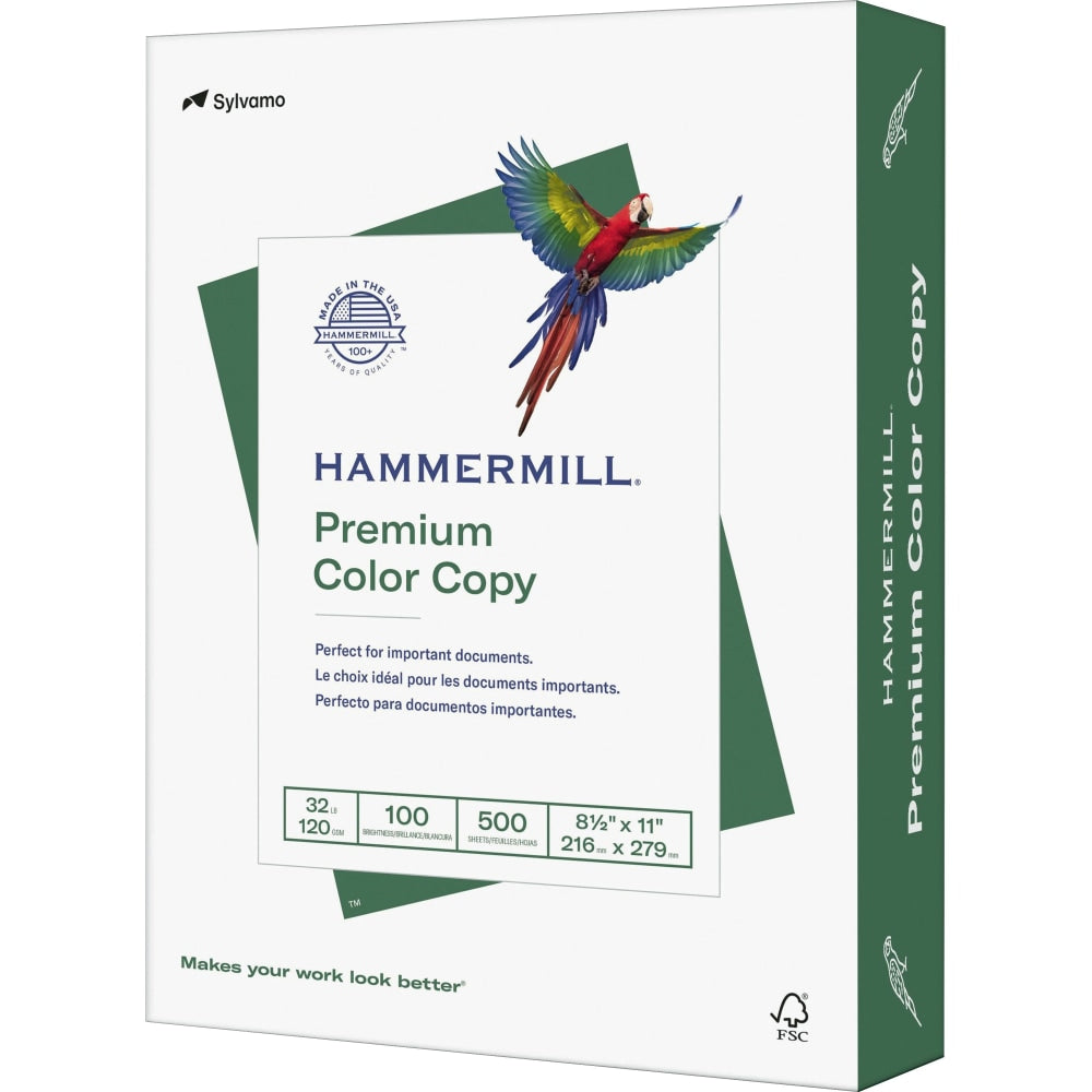 Hammermill Color Multi-Use Printer & Copy Paper, White, Letter (8.5in x 11in), 500 Sheets Per Ream, 32 Lb, 100 Brightness