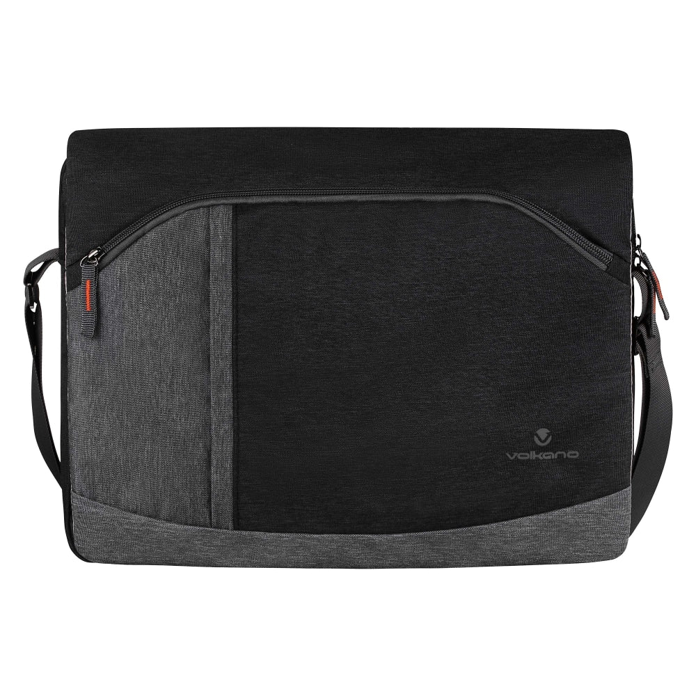 Volkano Breeze Shoulder Bag With 15.6in Laptop Pocket, Black/Gray