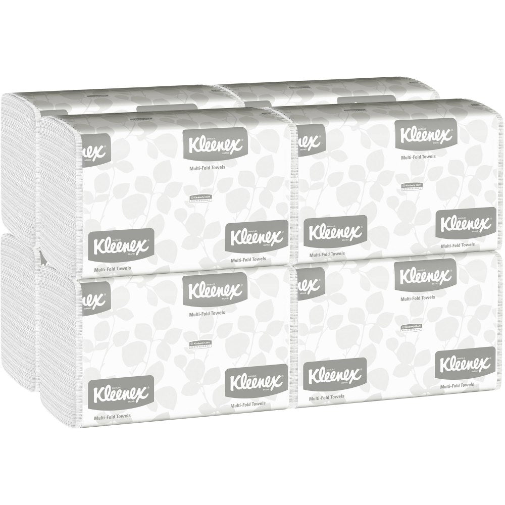 Kleenex Multi-Fold 1-Ply Paper Towels, 150 Sheets per Bundle, 8 Bundles per Carton, 1200 Sheets Total