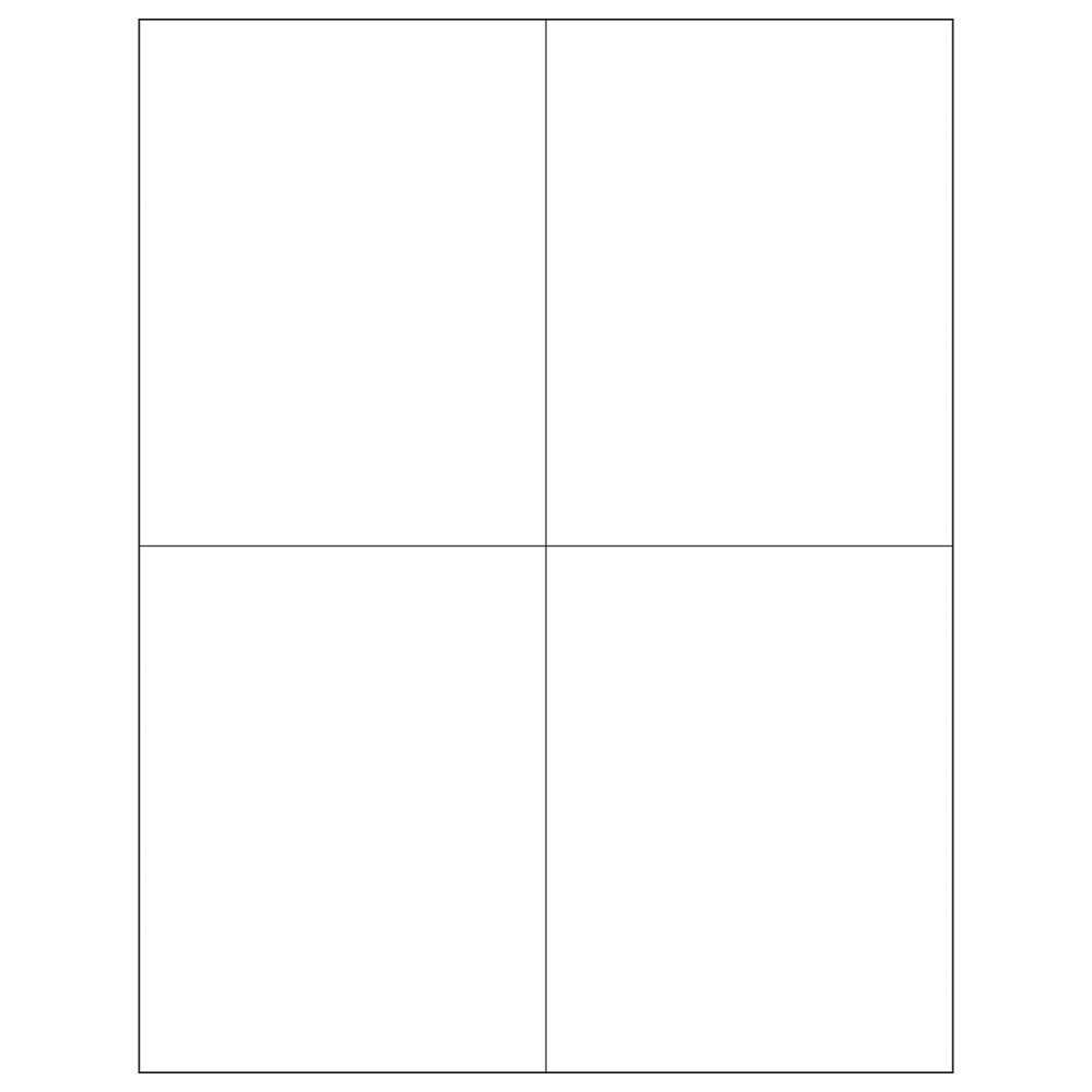 Tape Logic Inkjet/Laser Labels, LL131, Rectangle, 4 1/4in x 5 1/2in, White, Case Of 400