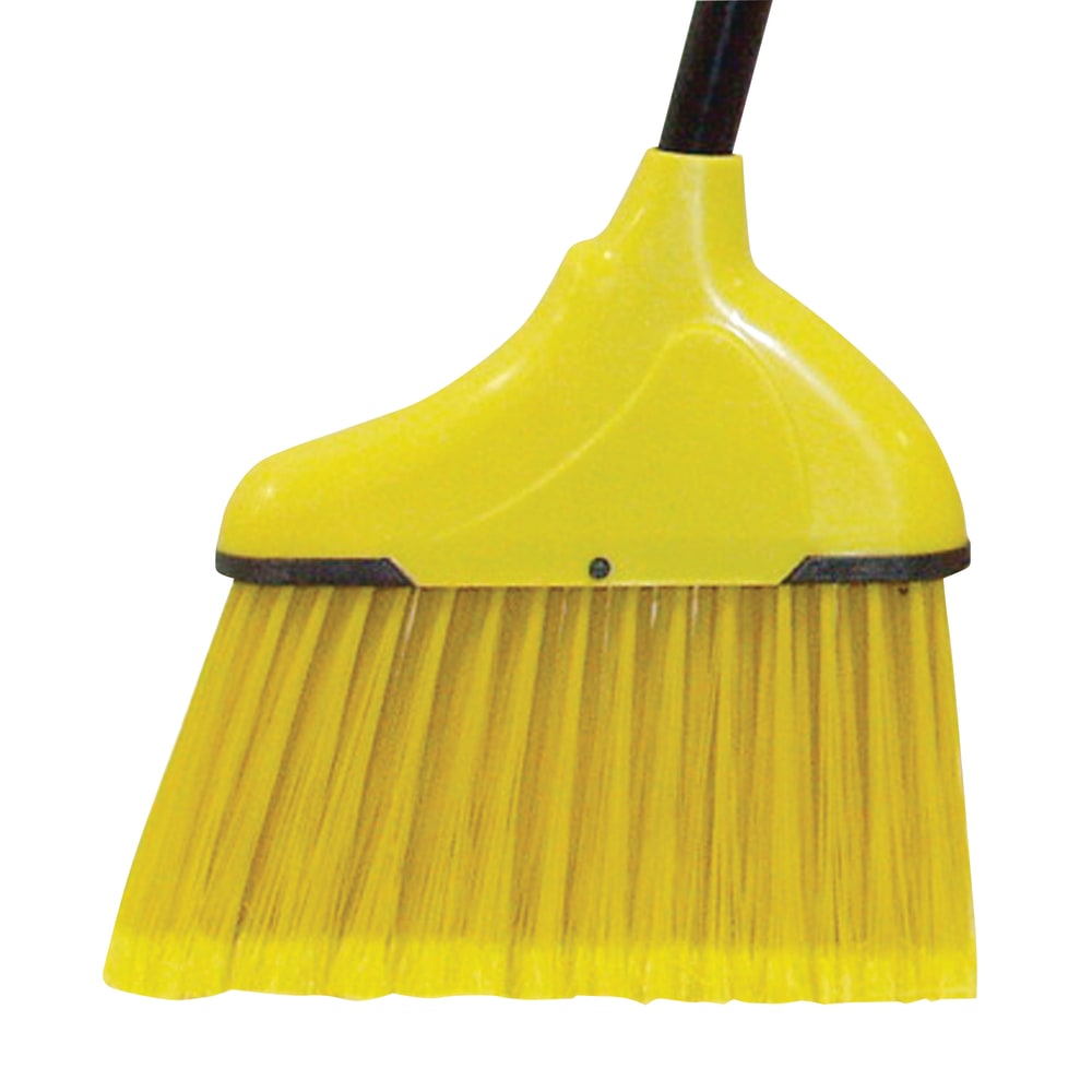 Wilen Complete Angle Broom, Small, 48in Handle, Black/Yellow, Case Of 12