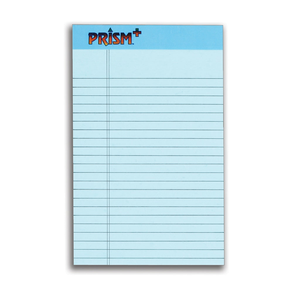 TOPS + Color Writing Pads, 5in x 8in, 100% Recycled, Legal Ruled, 25 Sheets, Blue, Pack Of 12 Pads