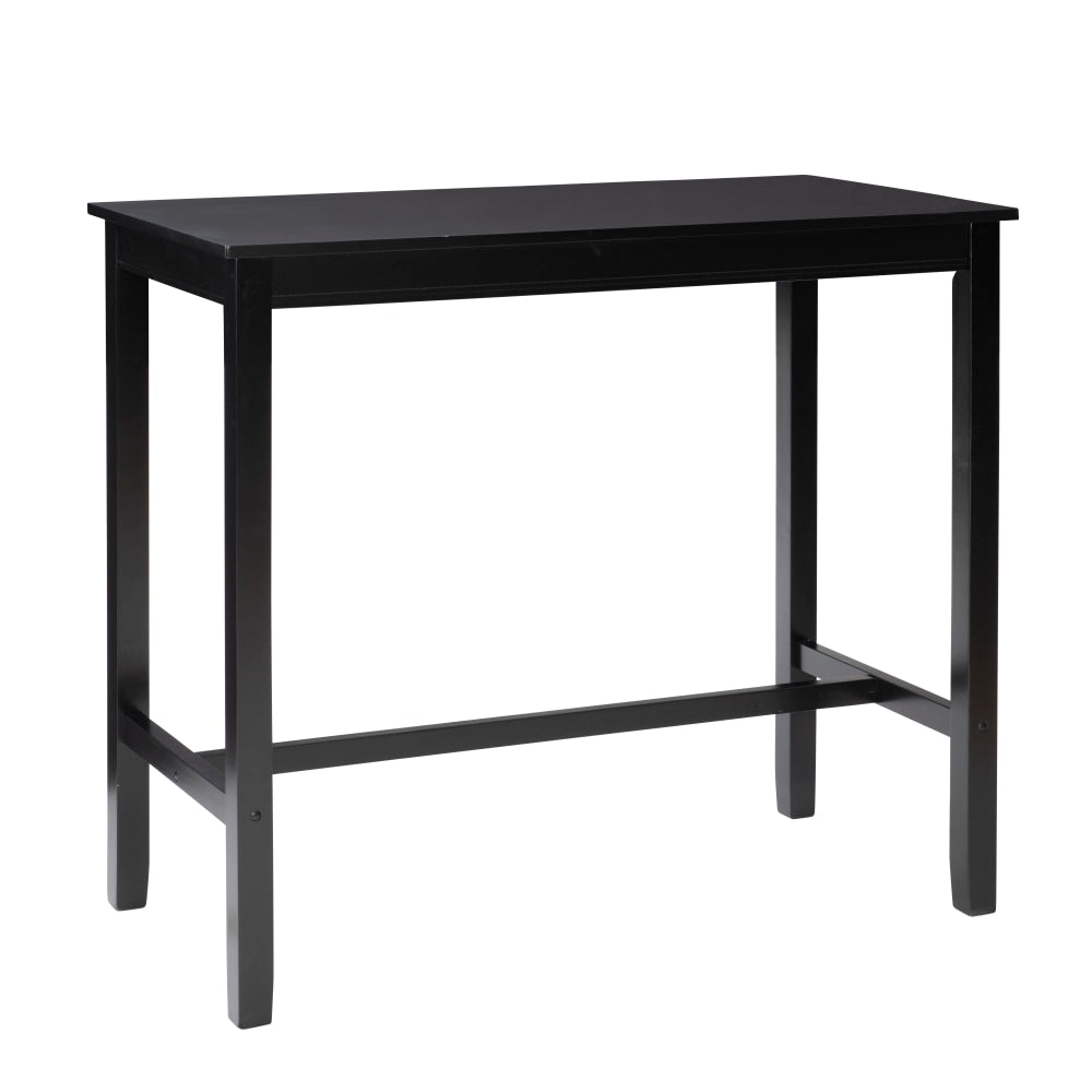 Linon Walker Bar Pub Table, 42inH x 47-1/4inW x 23-3/4inD, Black