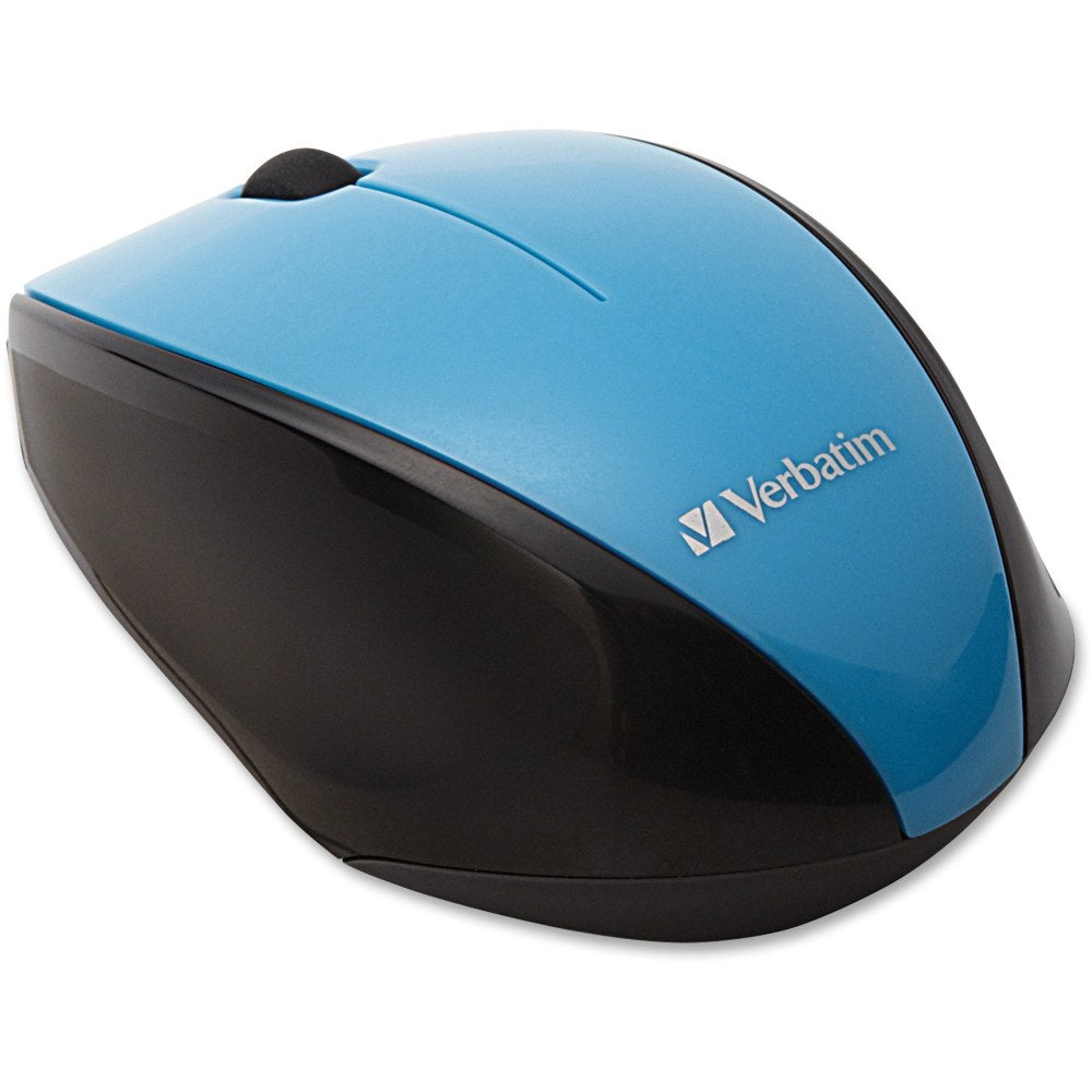 Verbatim Wireless USB 2.0 Notebook Multi-Trac Blue LED Mouse, Blue