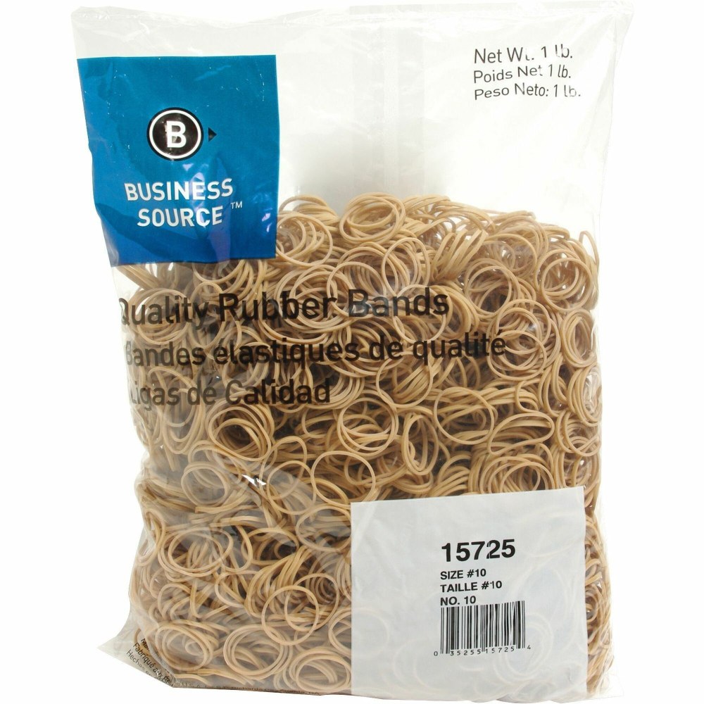 Business Source Quality Rubber Bands - Size: #10 - 1.3in Length x 0.1in Width - Sustainable - 3700 / Pack - Rubber - Crepe