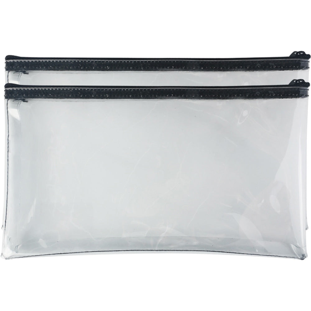 Sparco Wallet Bag - 6in Width x 11in Length - Clear - 2/Pack - Currency, Check, Paperwork