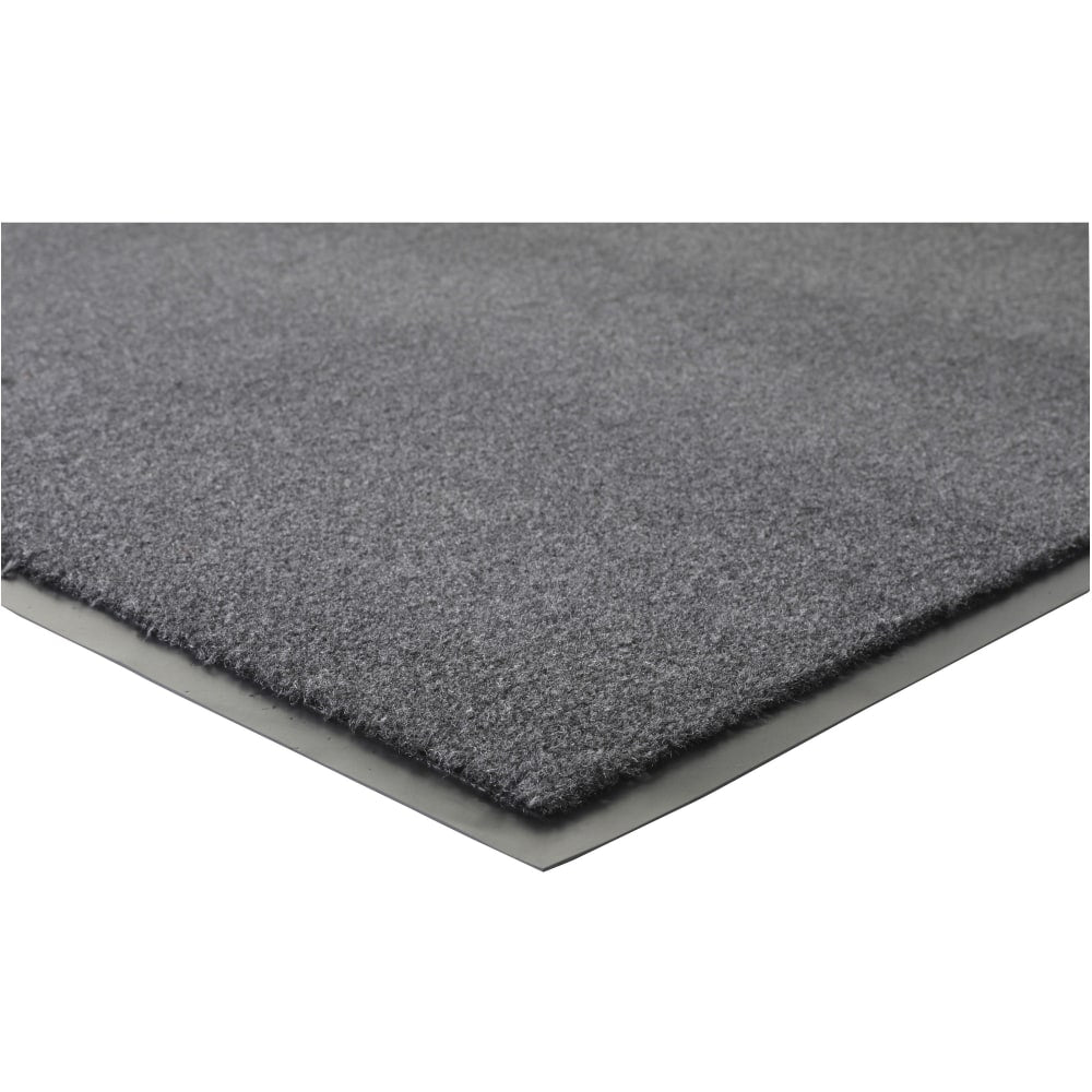 Genuine Joe Silver Series Indoor Entry Mat - Building, Carpet, Hard Floor - 10 ft Length x 36in Width - Plush - Charcoal - 1Each