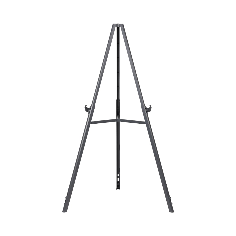 MasterVision Quantum Lightweight Tripod Display Easel, 35 7/16in to 63in High, Plastic, Black