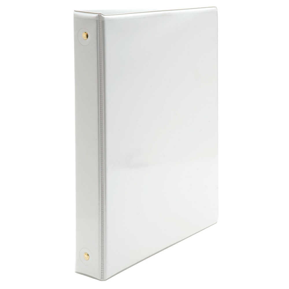 SKILCRAFT Loose-Leaf 3-Ring Binder, 2in Round Rings, 66% Recycled, White (AbilityOne 7510-01-203-8814)