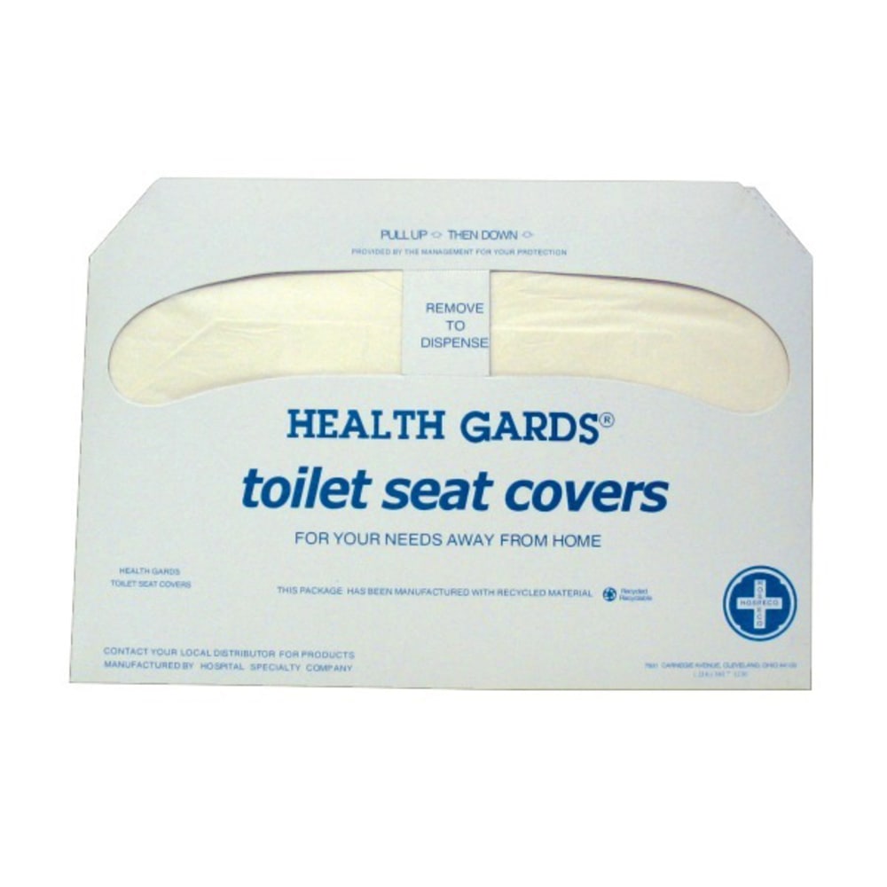 Krystal Premium Half-Fold Toilet Seat Covers, 16in x 3in, White, 250 Covers Per Box, Carton Of 4 Boxes