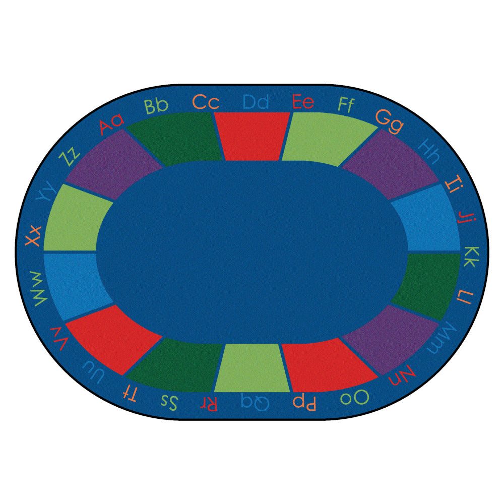 Carpets For Kids Premium Collection Colorful Places Oval Seating Rug, 8ft3in x 11ft8in, Multicolor